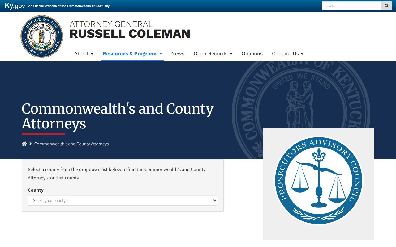 Whitley County arrest records and court charges Kentucky Attorney General directory