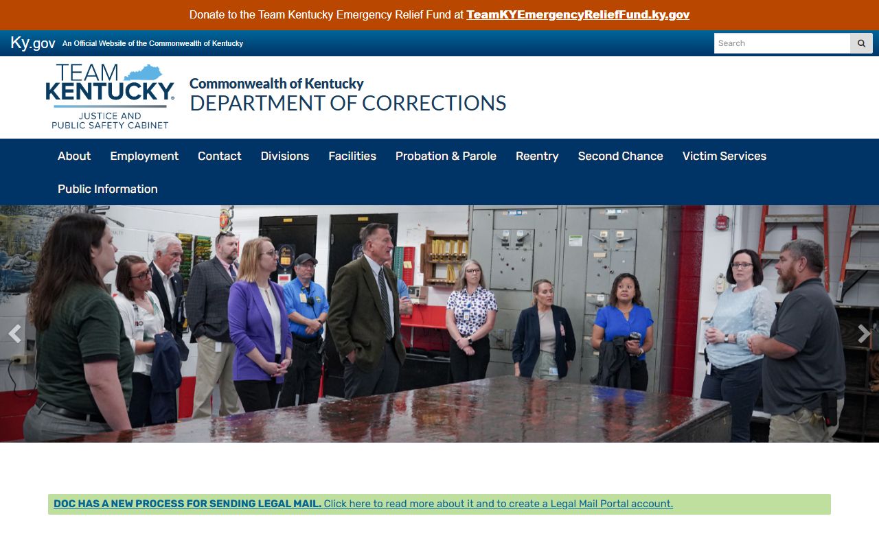 Whitley County inmate records and Kentucky Department of Corrections source